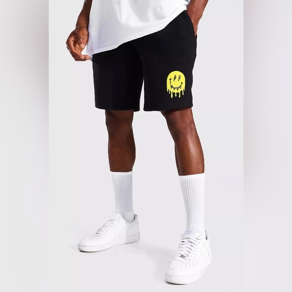 REGULAR MID PRINTED JERSEY SHORTS - Picture 2 of 4